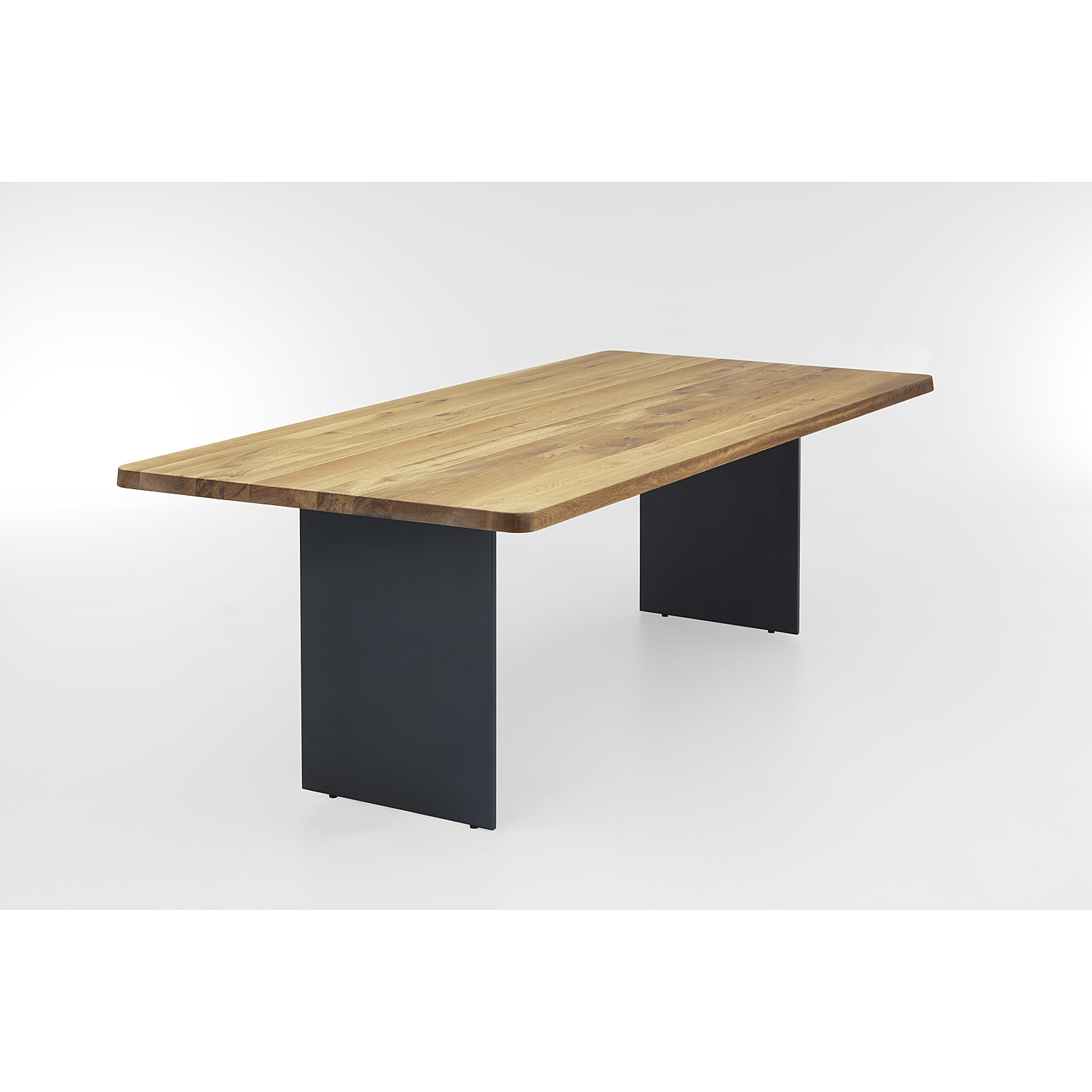 Tisch S Stahlwange - Eiche 4cm